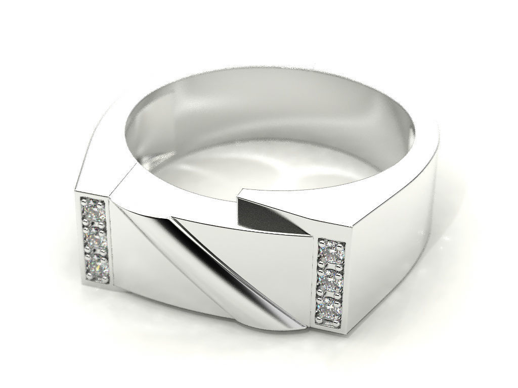 Male ring 3D print model_7