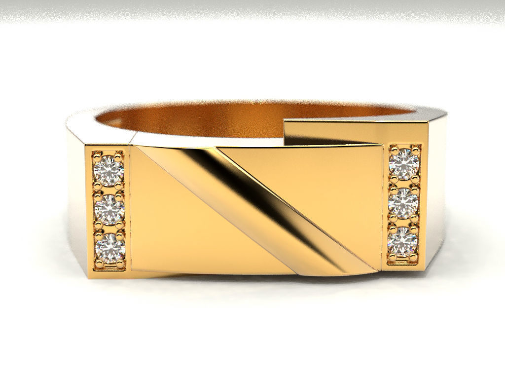 Male ring 3D print model_2