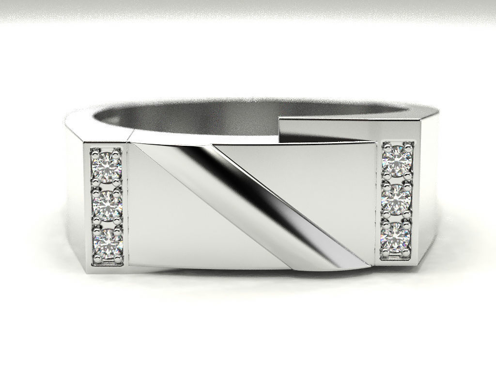 Male ring 3D print model_9