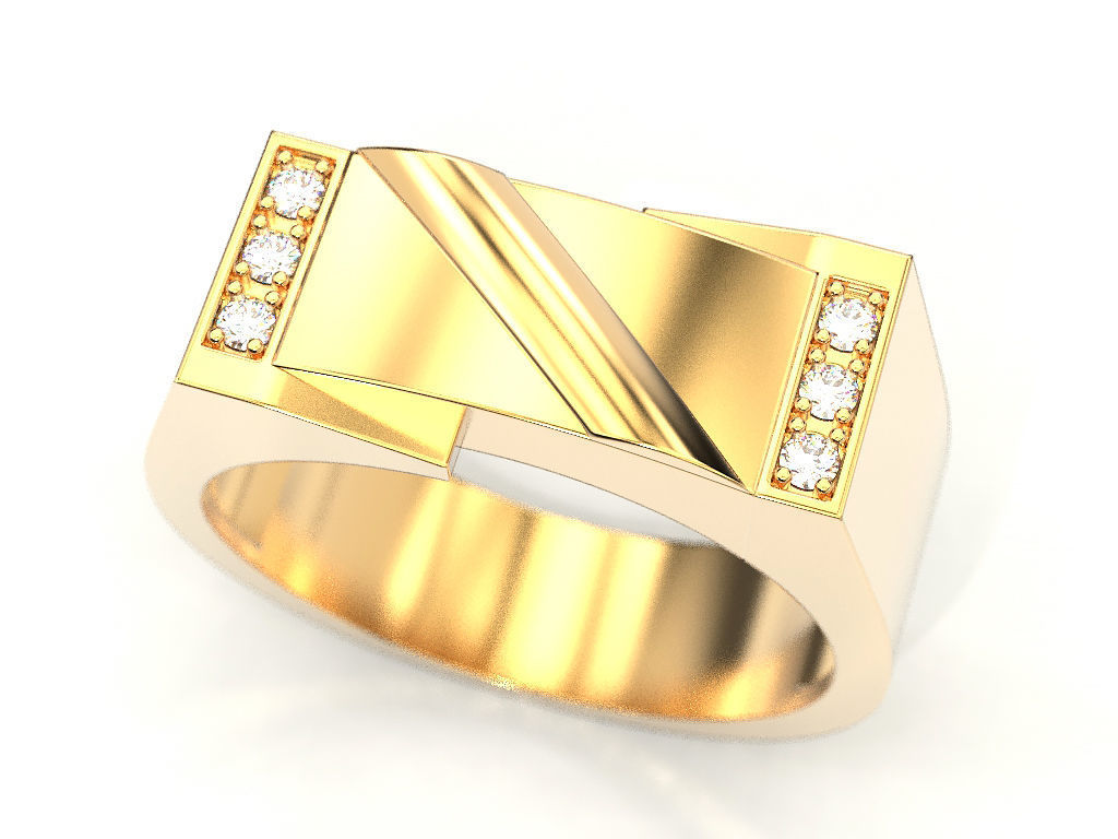 Male ring 3D print model_1