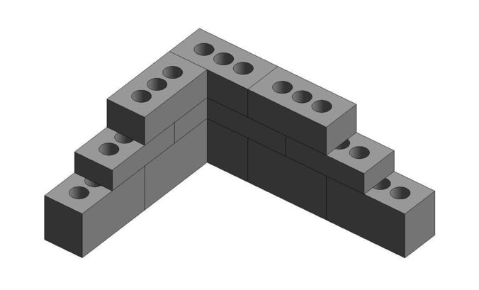 Wall brick Free 3D model