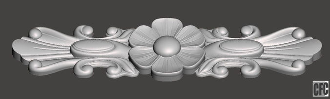 WoodCarving detail - 3d model for CNC - WCCFC0G 3D print model
