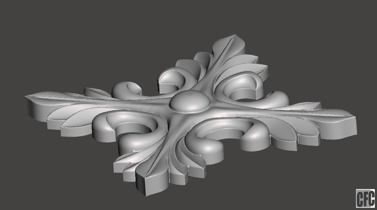 WoodCarving detail - 3d model for CNC - WCCFC0J 3D print model_2
