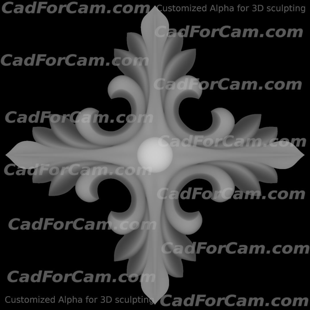 WoodCarving detail - 3d model for CNC - WCCFC0J 3D print model_13
