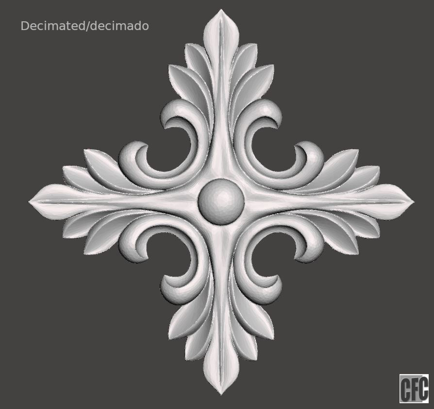 WoodCarving detail - 3d model for CNC - WCCFC0J 3D print model_15