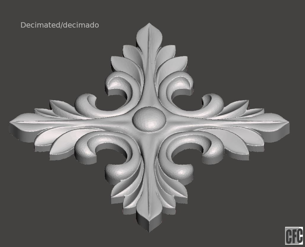 WoodCarving detail - 3d model for CNC - WCCFC0J 3D print model_16