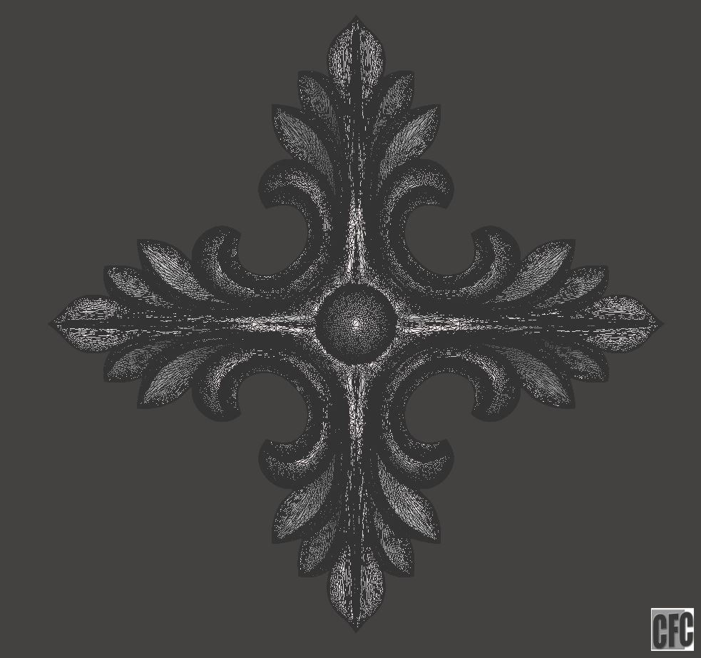 WoodCarving detail - 3d model for CNC - WCCFC0J 3D print model_6