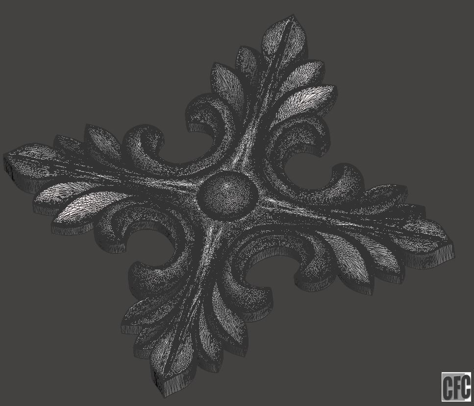 WoodCarving detail - 3d model for CNC - WCCFC0J 3D print model_7