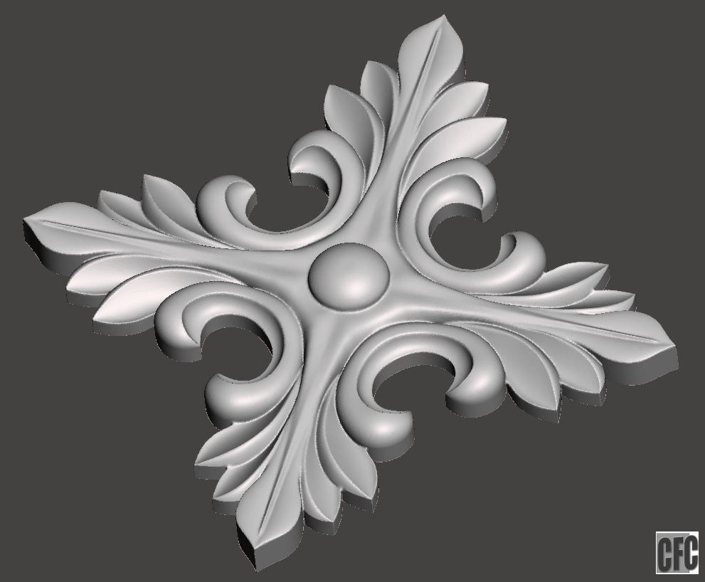 WoodCarving detail - 3d model for CNC - WCCFC0J 3D print model_3