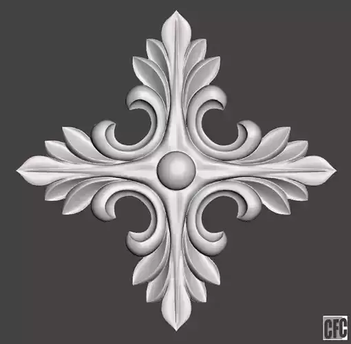 WoodCarving detail - 3d model for CNC - WCCFC0J