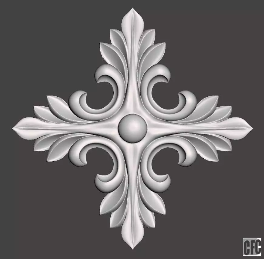 WoodCarving detail - 3d model for CNC - WCCFC0J 3D print model_0