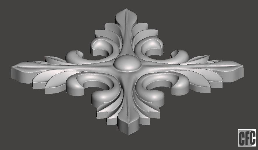 WoodCarving detail - 3d model for CNC - WCCFC0J 3D print model_1
