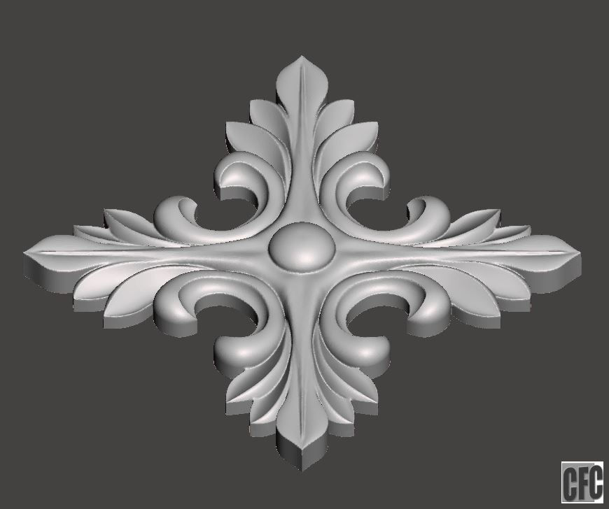 WoodCarving detail - 3d model for CNC - WCCFC0J 3D print model_4