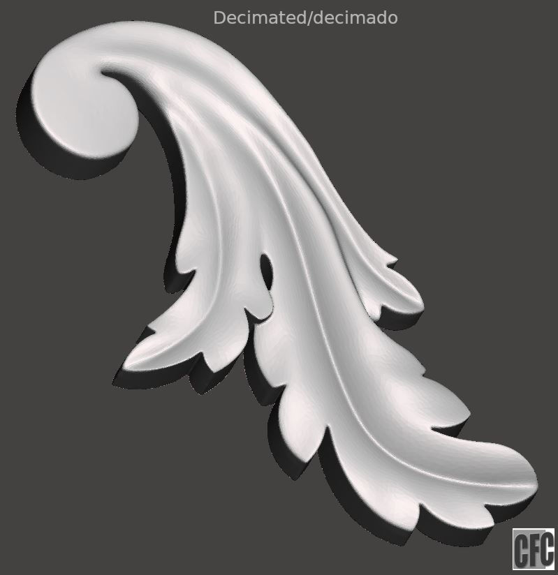 WoodCarving detail - 3d model for CNC - WCCFC0K 3D print model_16