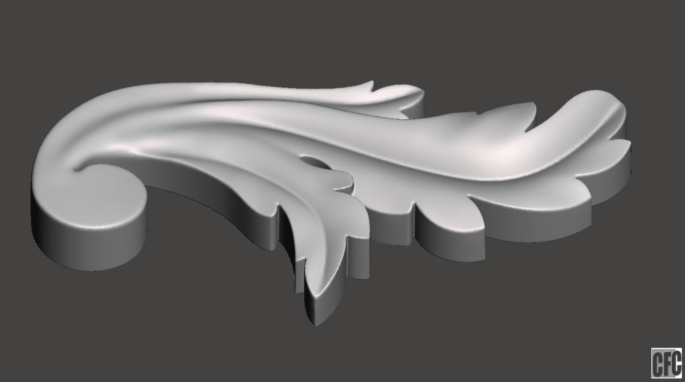 WoodCarving detail - 3d model for CNC - WCCFC0K 3D print model_1