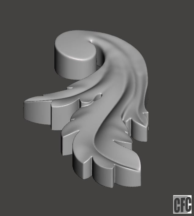 WoodCarving detail - 3d model for CNC - WCCFC0K 3D print model_3