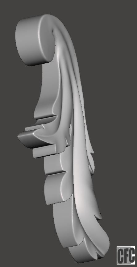 WoodCarving detail - 3d model for CNC - WCCFC0K 3D print model_5