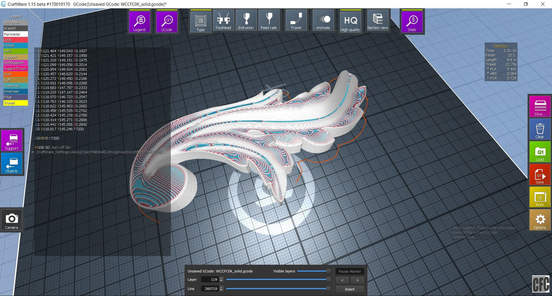 WoodCarving detail - 3d model for CNC - WCCFC0K 3D print model_14