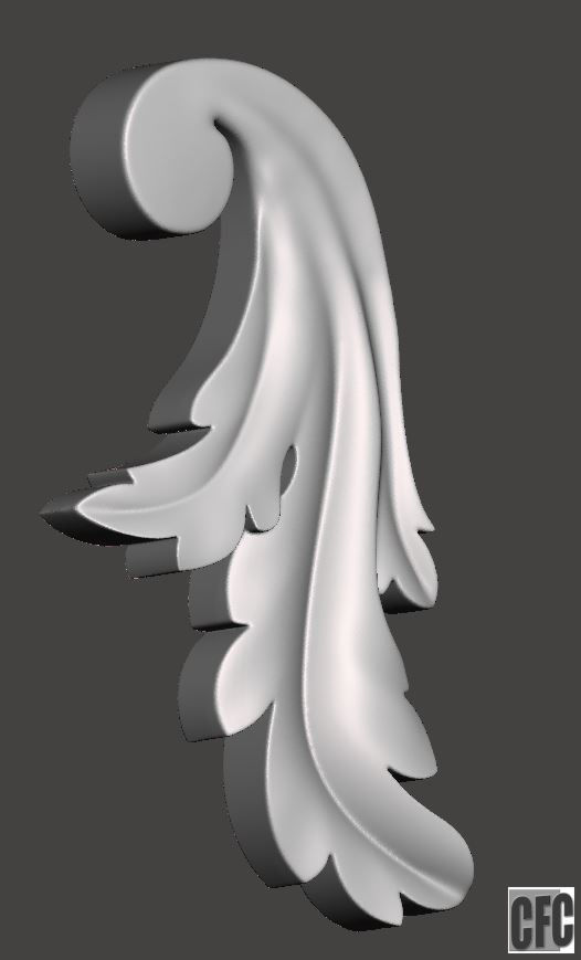 WoodCarving detail - 3d model for CNC - WCCFC0K 3D print model_4