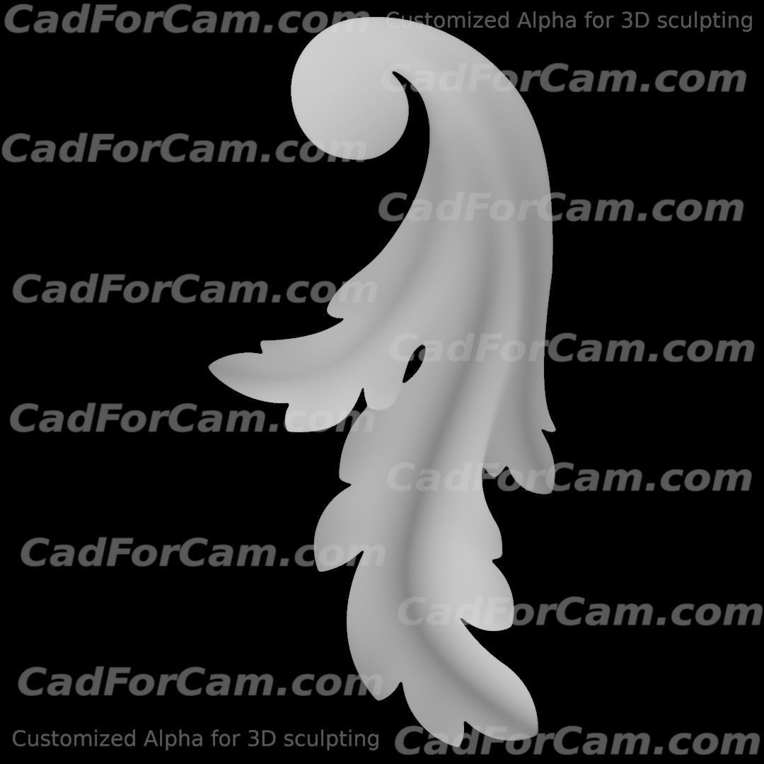 WoodCarving detail - 3d model for CNC - WCCFC0K 3D print model_15
