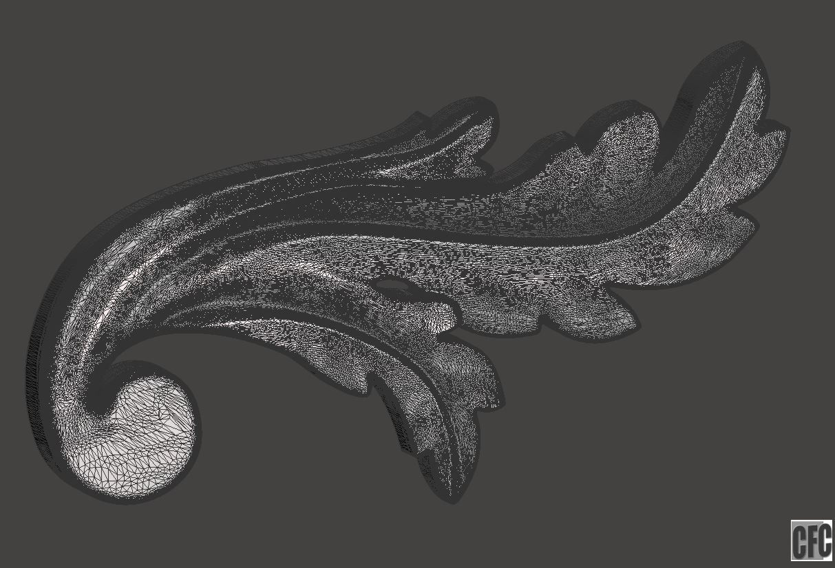 WoodCarving detail - 3d model for CNC - WCCFC0K 3D print model_8
