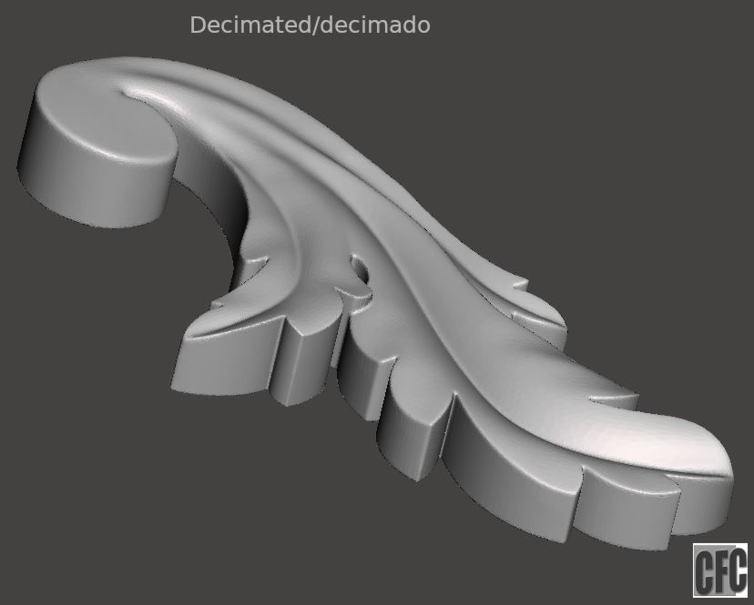 WoodCarving detail - 3d model for CNC - WCCFC0K 3D print model_17