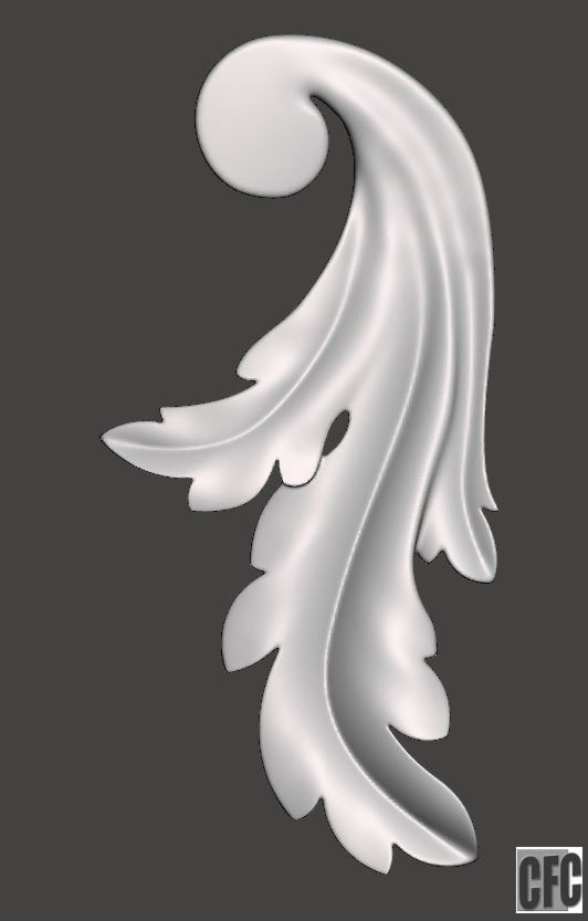 WoodCarving detail - 3d model for CNC - WCCFC0K 3D print model_2