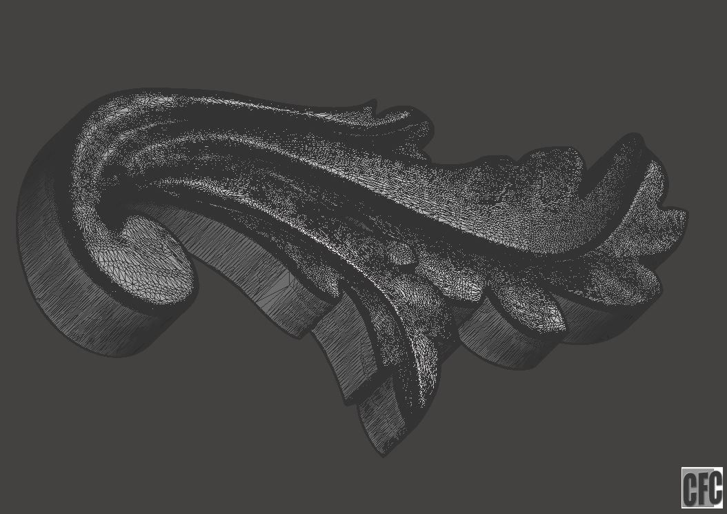 WoodCarving detail - 3d model for CNC - WCCFC0K 3D print model_10