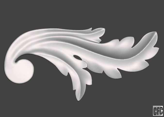 WoodCarving detail - 3d model for CNC - WCCFC0K 3D print model