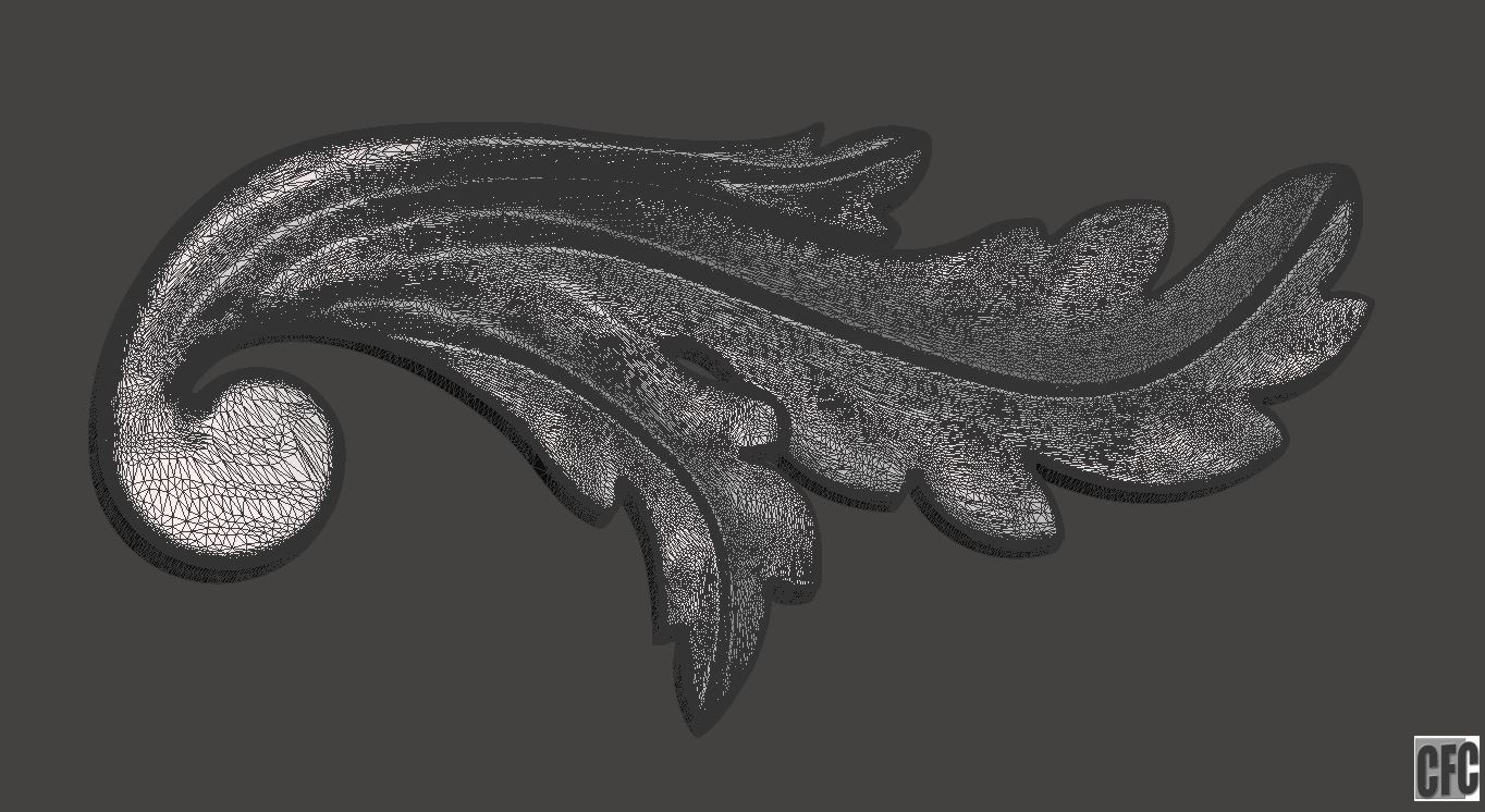 WoodCarving detail - 3d model for CNC - WCCFC0K 3D print model_9