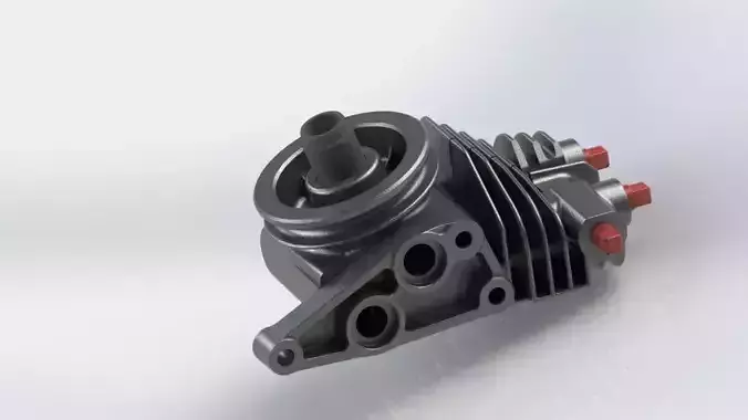 Hydraulic Oil Cooler Free 3D model