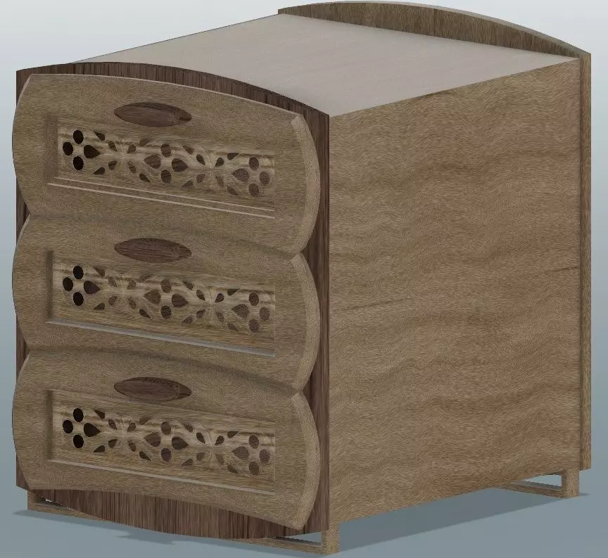 Wooden Shelf Design Free 3D print model