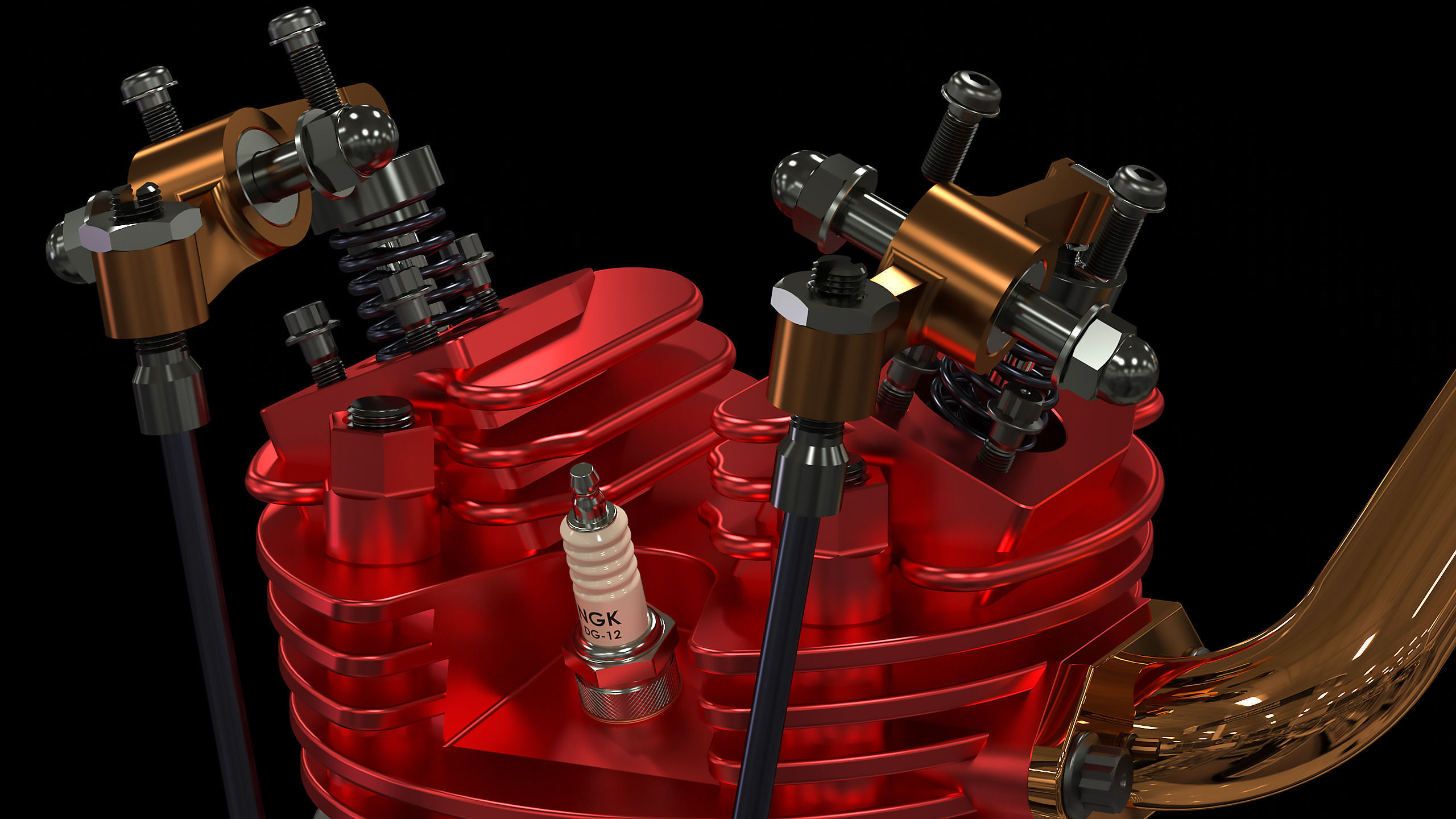 Karl-Erik Olsryd 9-Cylinder Radial Wright J-5 Whirlwind free 3D model ...