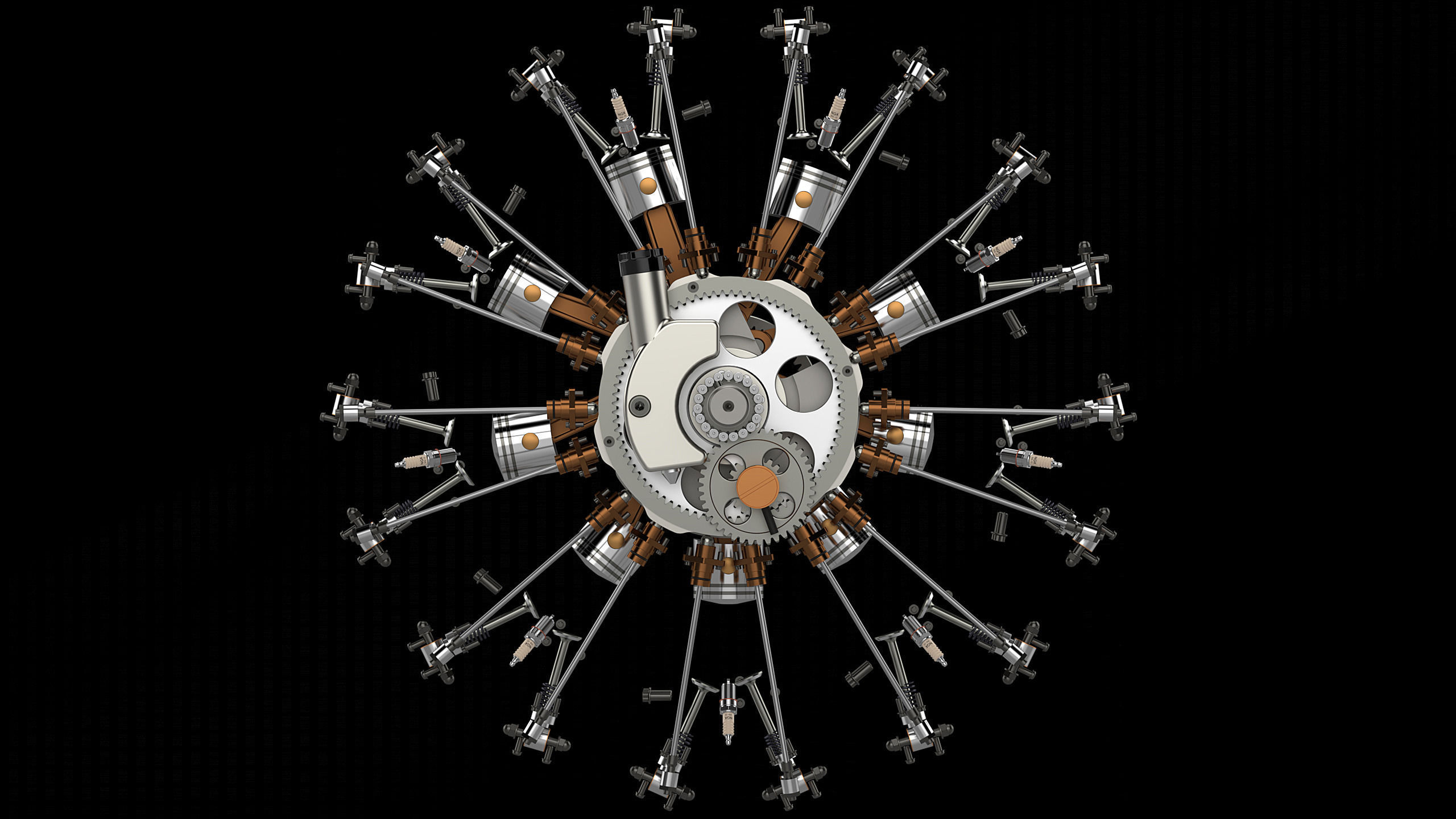 Karl-Erik Olsryd 9-Cylinder Radial Wright J-5 Whirlwind free 3D model ...