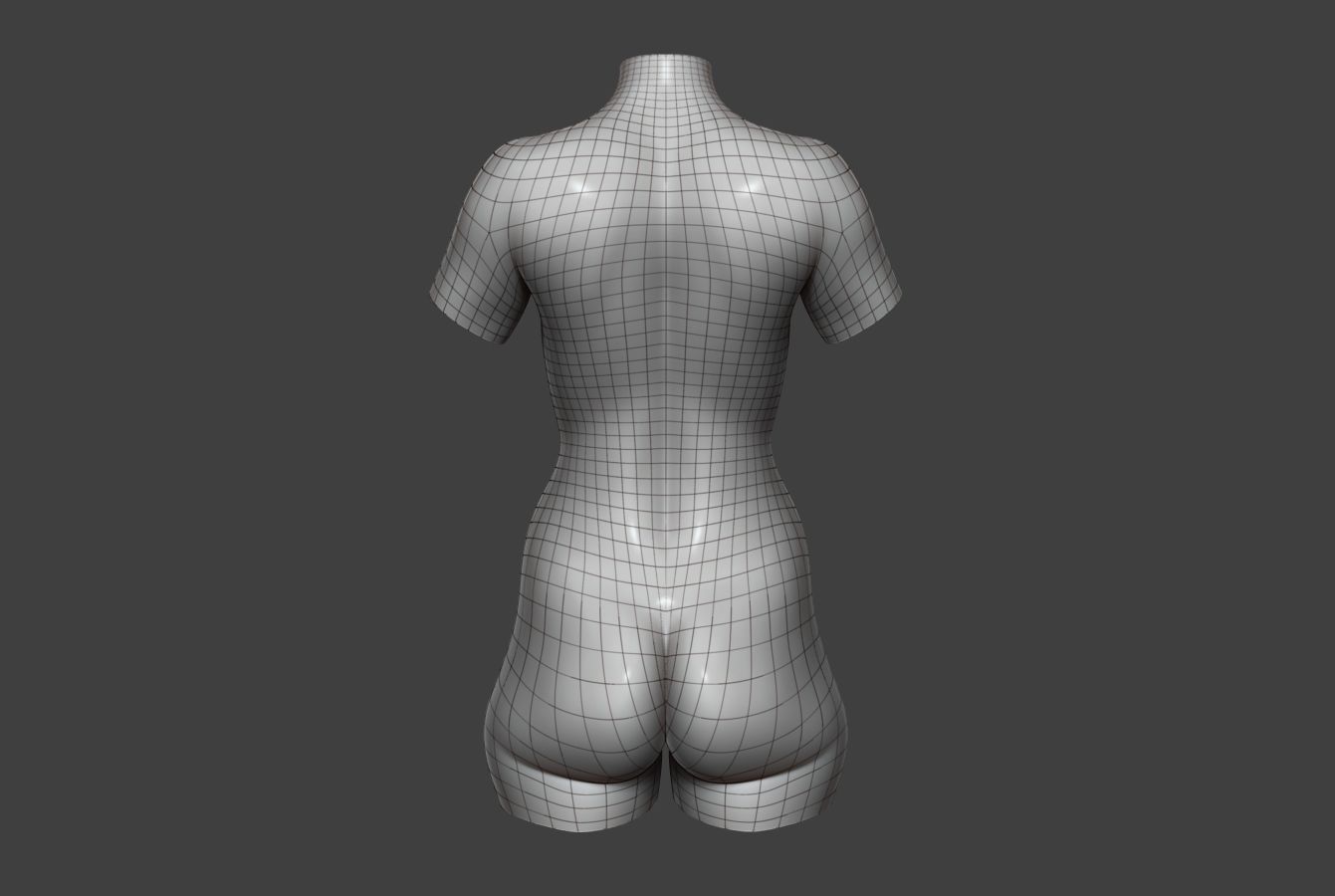Female Torso 12 Low-poly 3D model_6