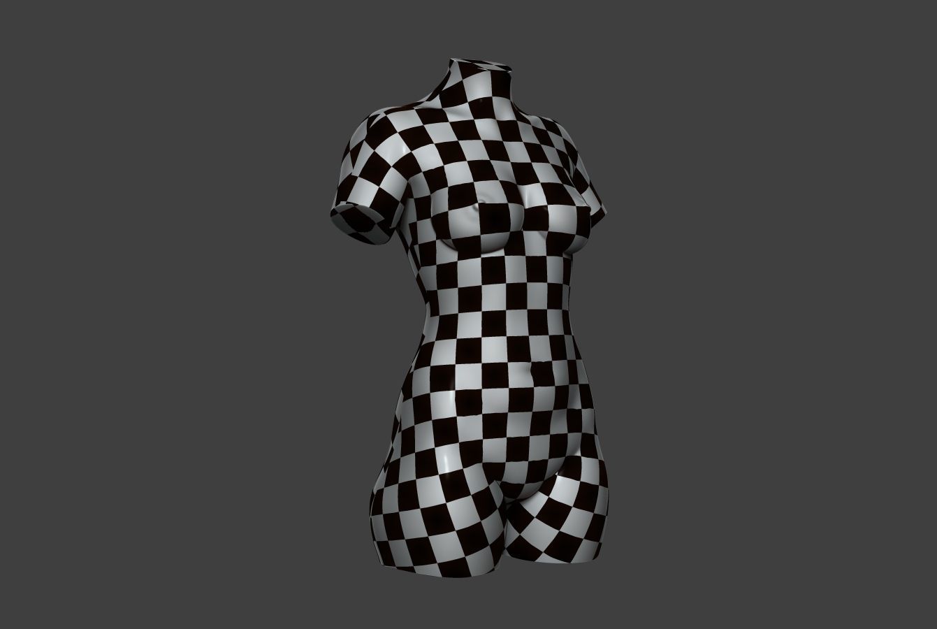 Female Torso 12 Low-poly 3D model_7