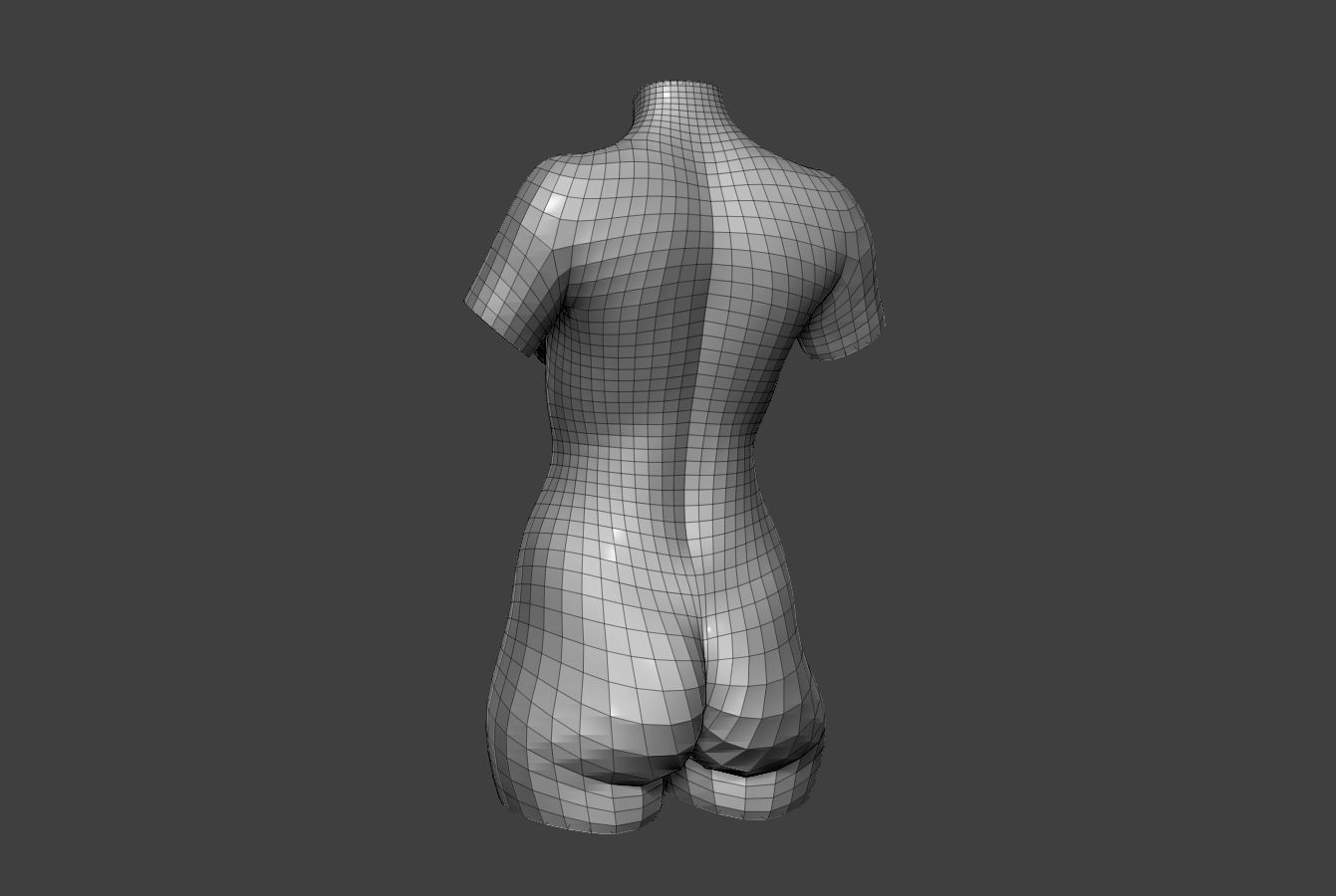 Female Torso 12 Low-poly 3D model_11