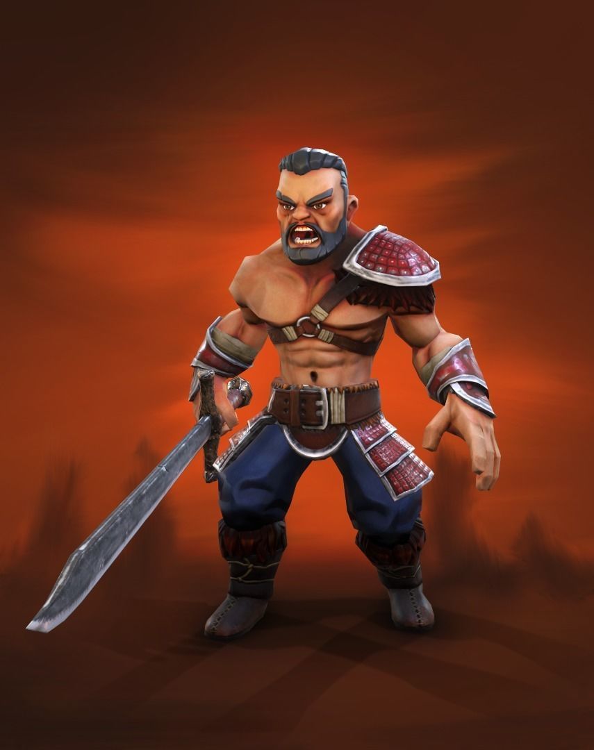 3D model Low Poly barbarian VR / AR / lowpoly CGTrader