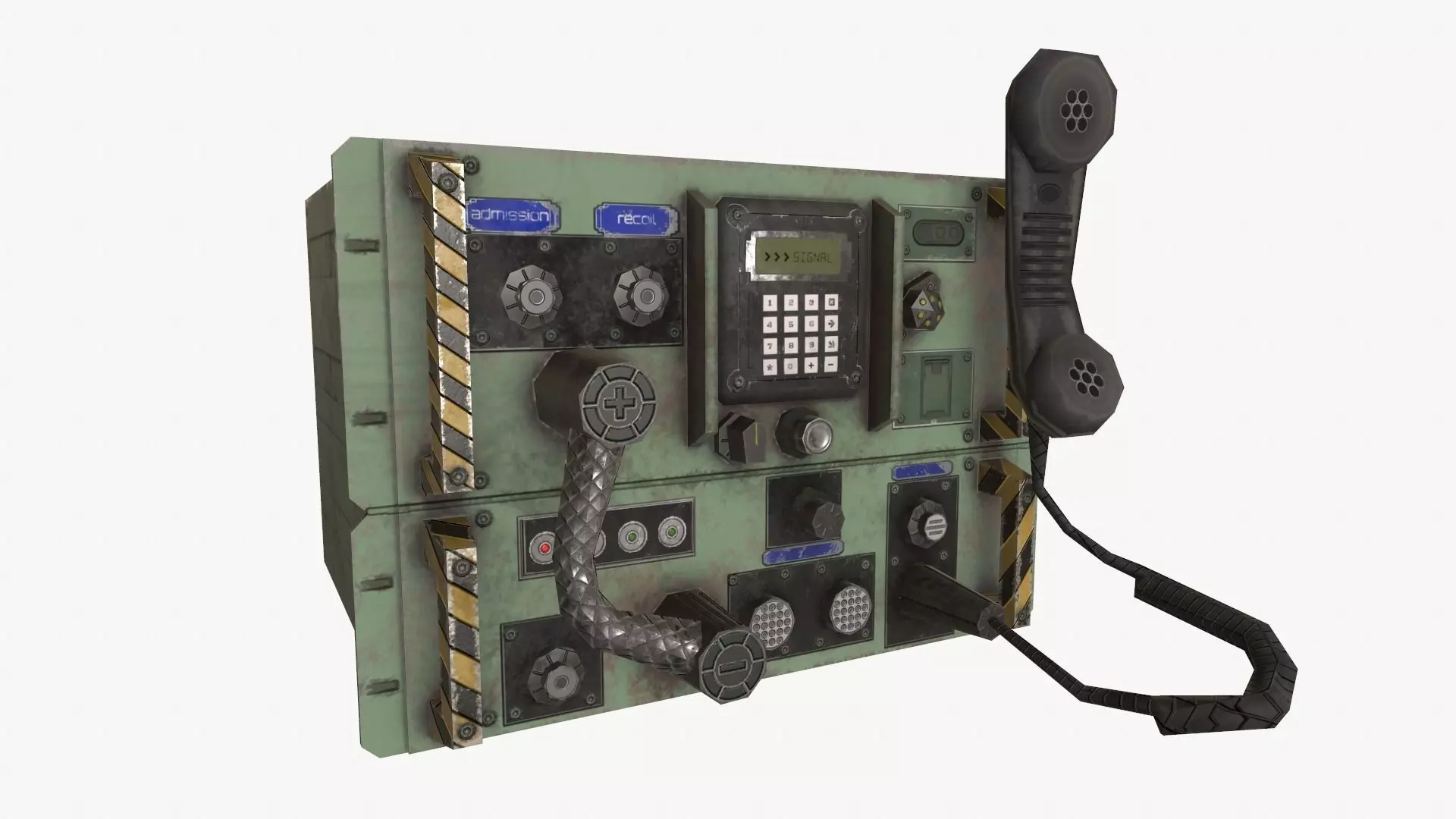 Radio unit 4 Low-poly 3D model