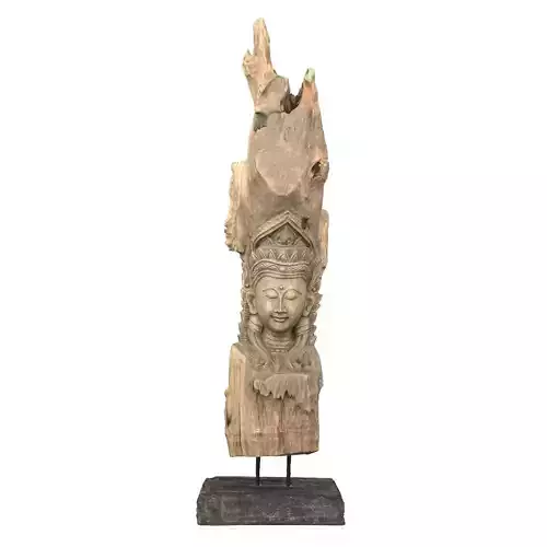 Buddha Tree Carving Low-poly 3D model