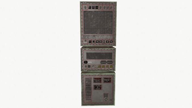 Radio server Low-poly 3D model