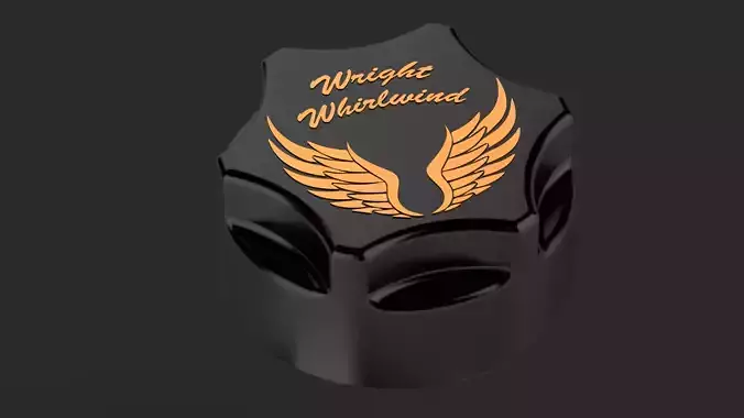 Radial Engine Oil Cap Free 3D model
