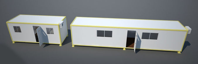 Habitable Container 3D model Free low-poly 3D model