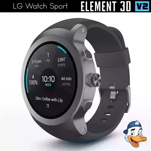 LG Watch Sport for Element 3D 3D model