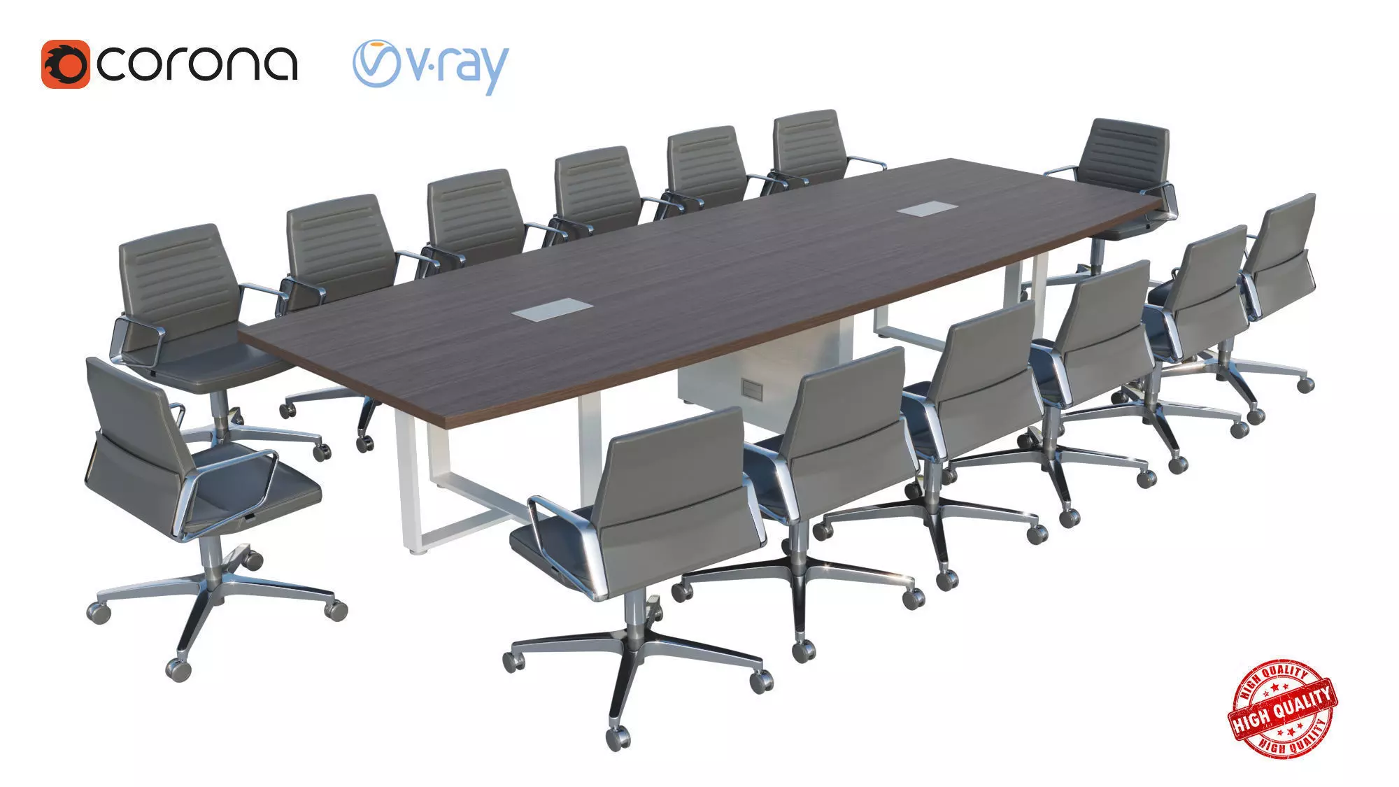 Conference table 3D model_0