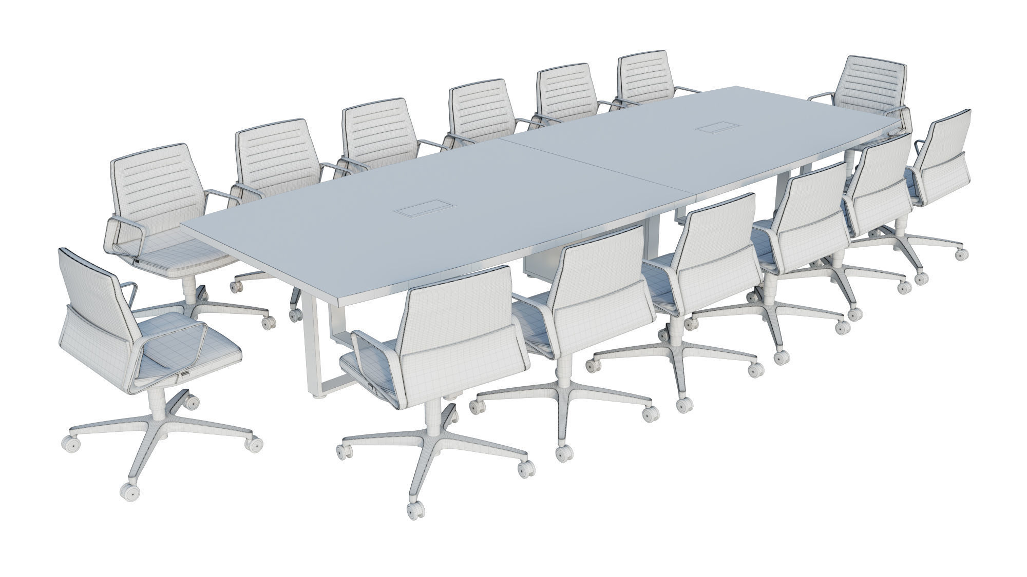 Conference table 3D model_4