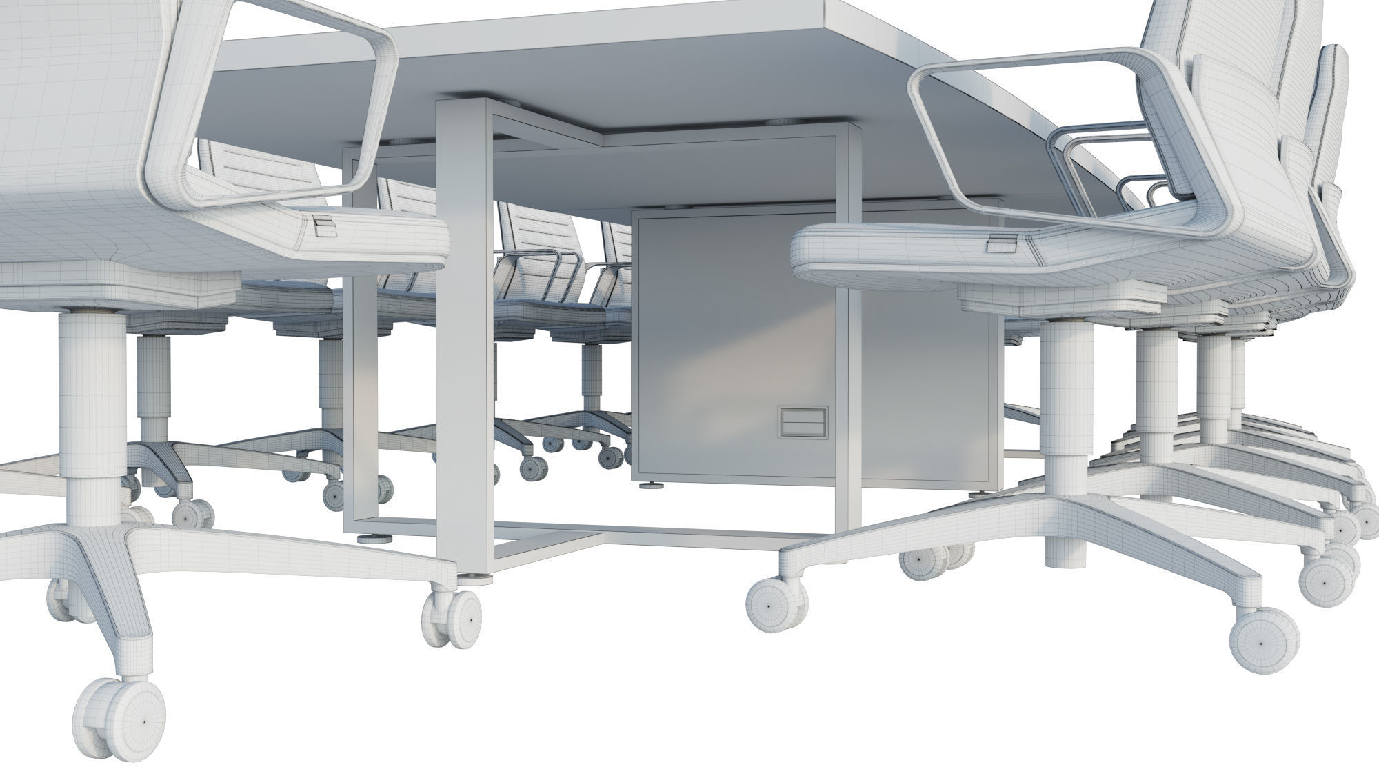 Conference table 3D model_3