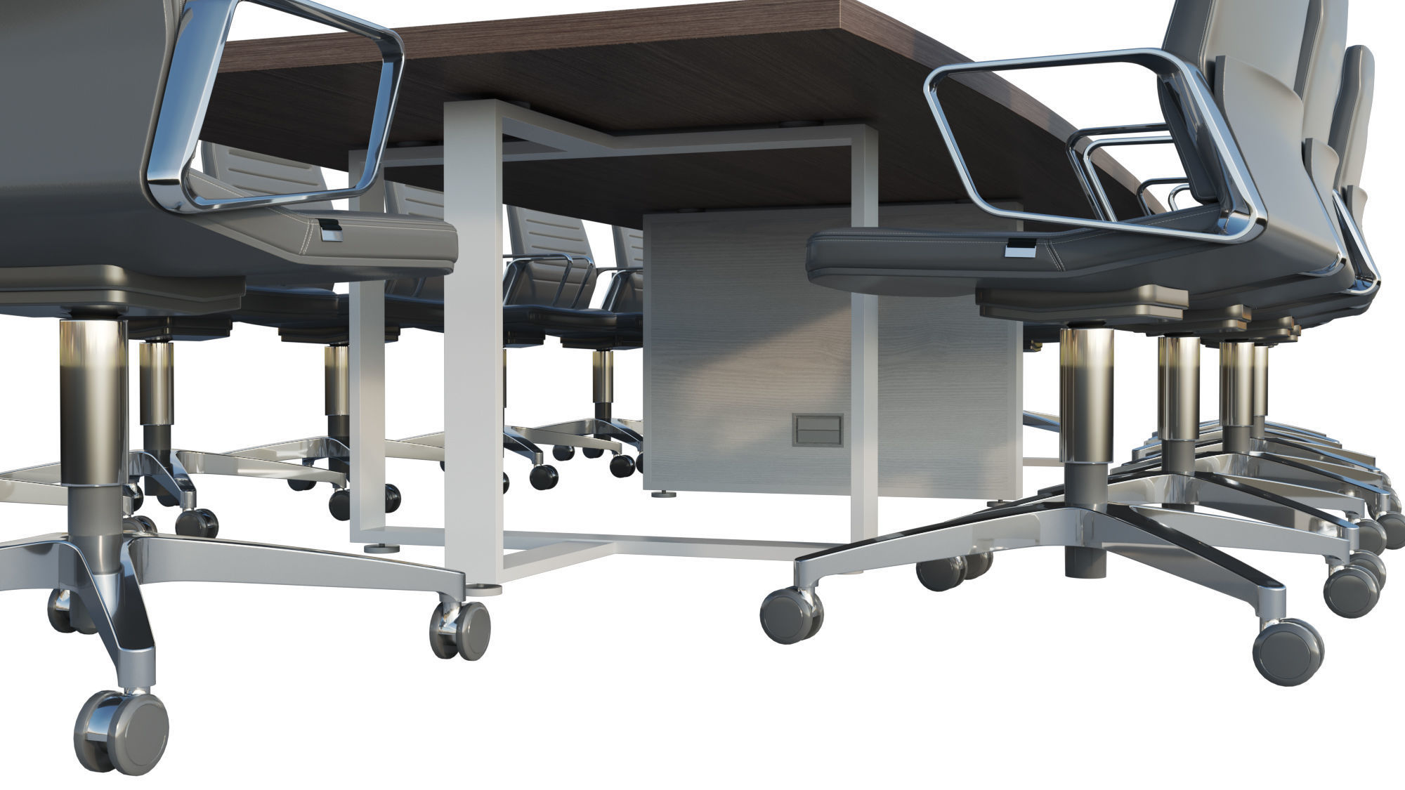 Conference table 3D model_2