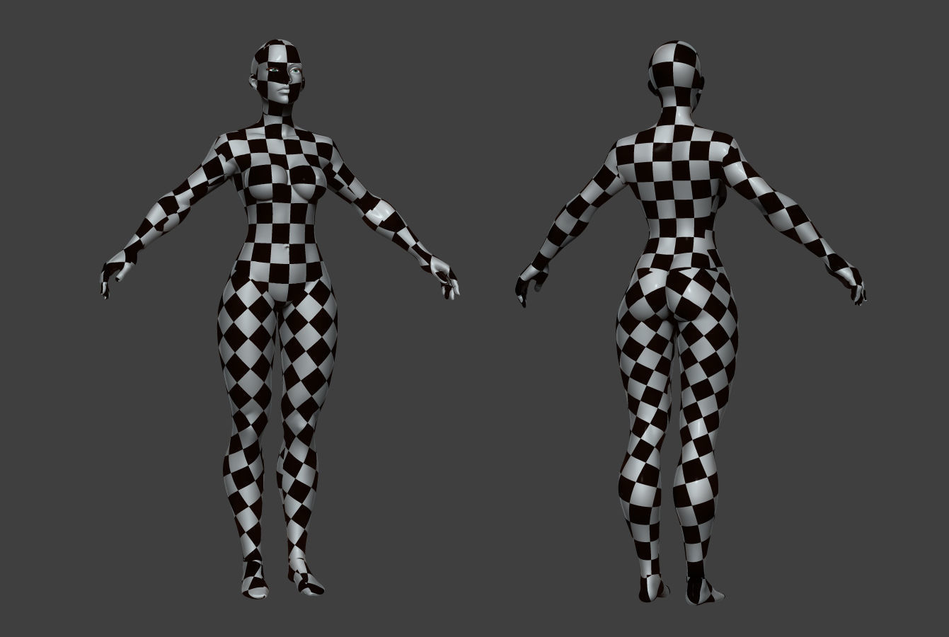 Female Body Basemesh 9 Low-poly 3D model_18