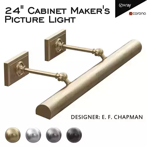 Cabinet Makers Picture Light Low-poly 3D model